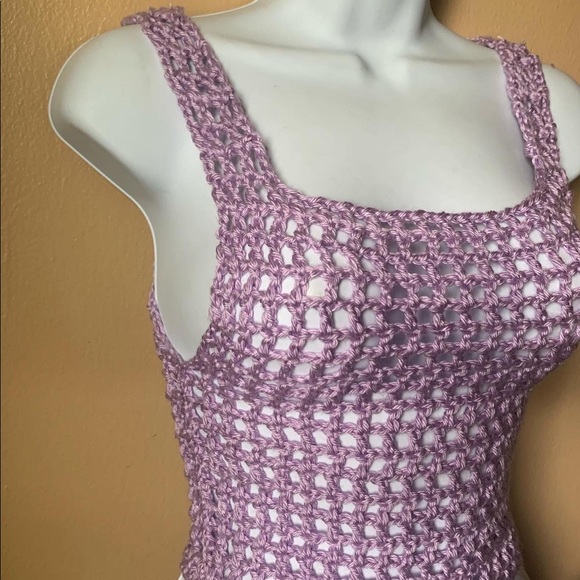 Handmade Mesh Crochet Top & Hat - Picture 5 of 9